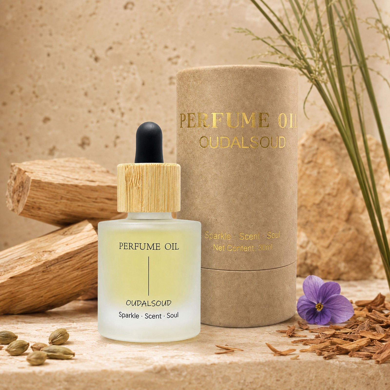 Sandalwood Alcohol-Free Perfume Oil – 30ml | Long-Lasting Aromatic Woody Fragrance