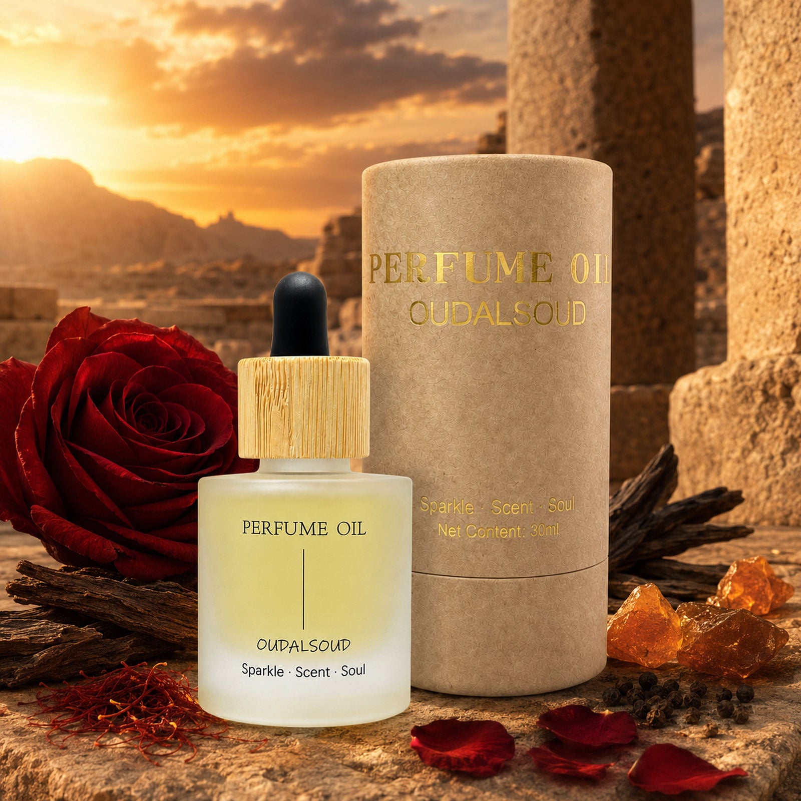 Desert Rose Alcohol-Free Perfume Oil – 30ml | Long-Lasting Floral Oriental Fragrance