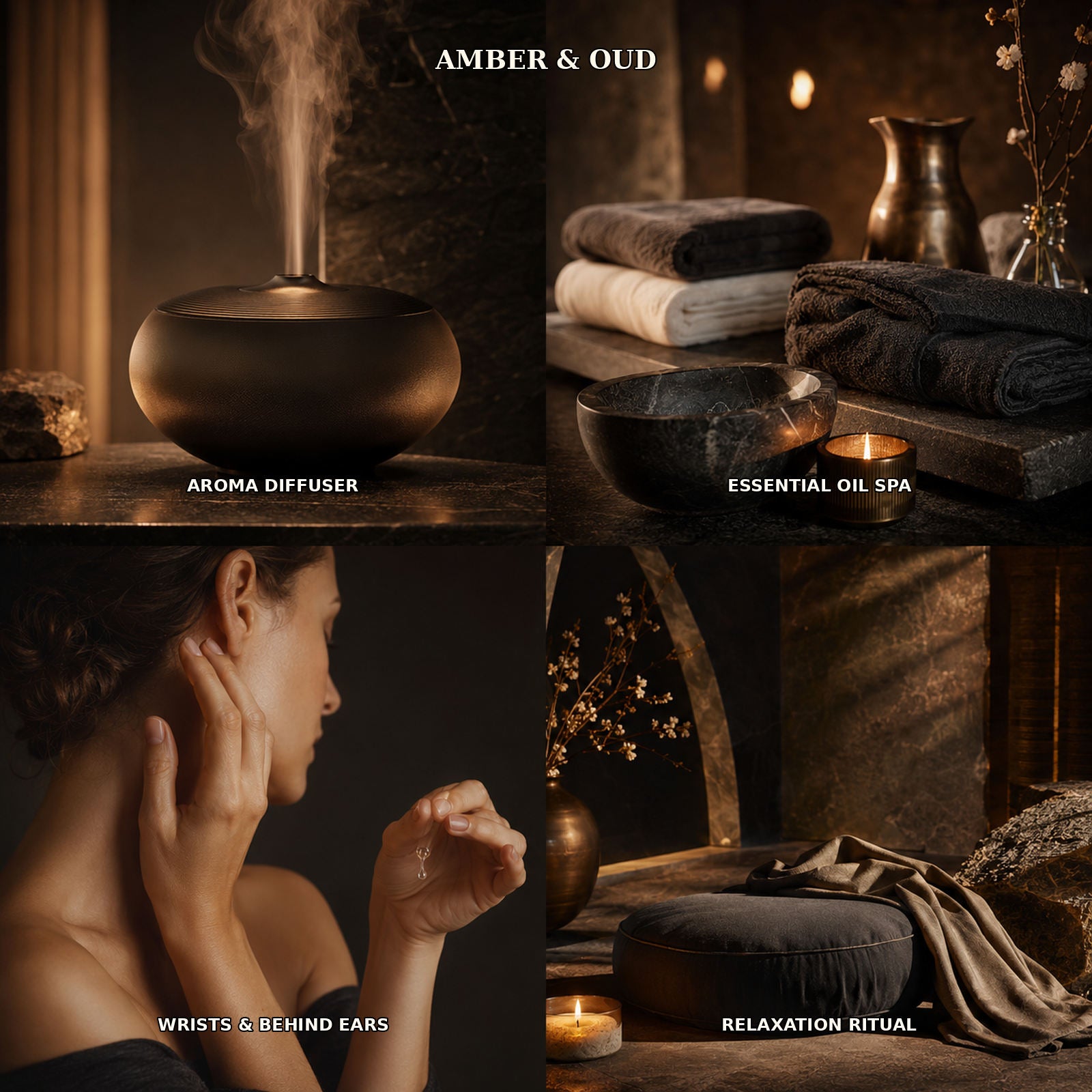 Amber & Oud Alcohol-Free Perfume Oil – 30ml | Long-Lasting Woody Aromatic Fragrance