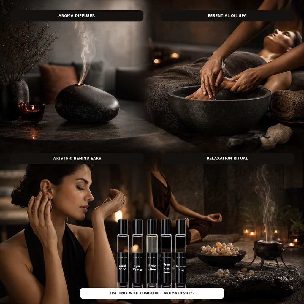 OUDALSOUD Alcohol-Free Perfume Oil Discovery Set II – 5 × 10ml | Long-Lasting Natural Fragrance Gift Set