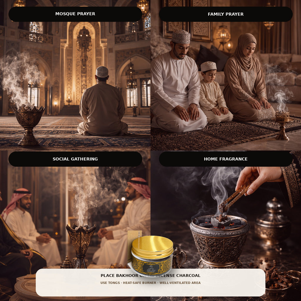 Oud Rose Bakhoor Incense – 80g | Long-Lasting Floral Oud Home Fragrance Gift Box
