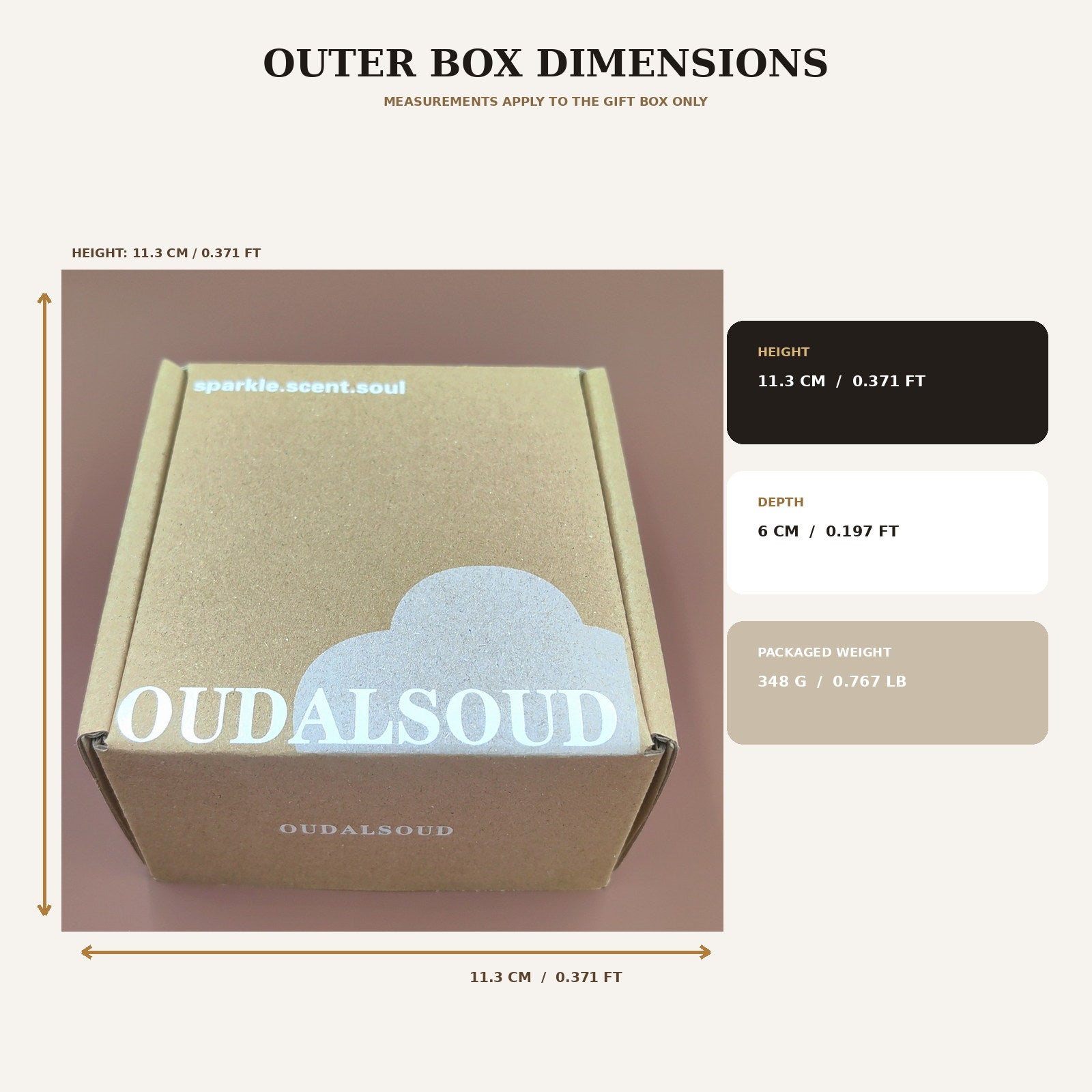 Oud Musk Bakhoor Incense – 80g | Long-Lasting Soft Woody Home Fragrance Gift Box